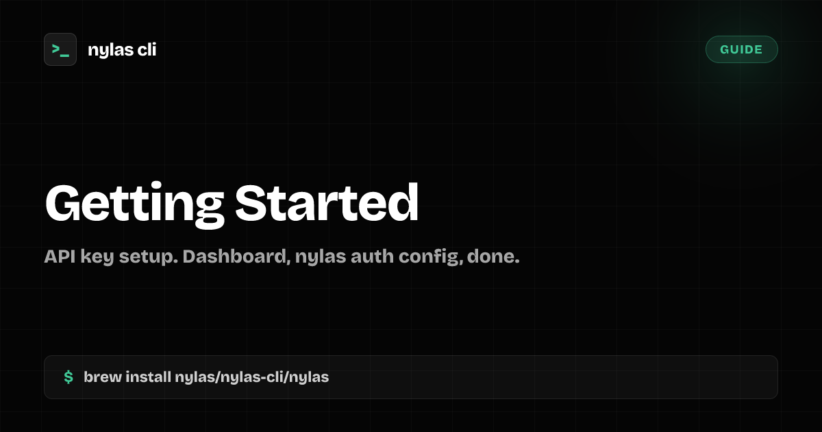 Getting Started with the CLI | Nylas CLI