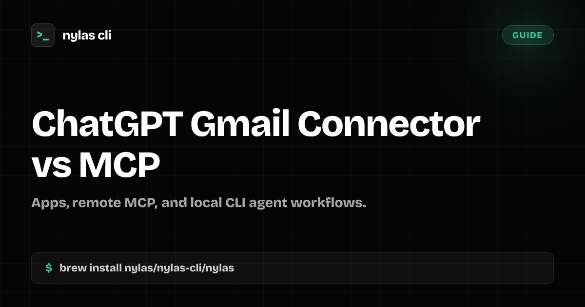 ChatGPT Gmail Connector vs MCP | Nylas CLI