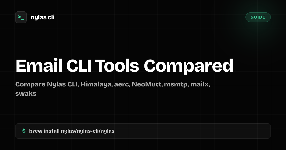 Email CLI Tools Compared | Nylas CLI