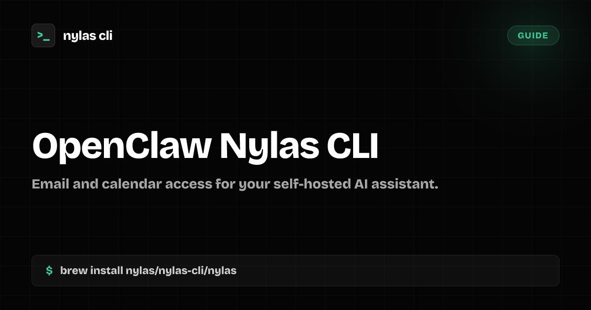 Use Nylas CLI with OpenClaw as Your AI Personal Assistant