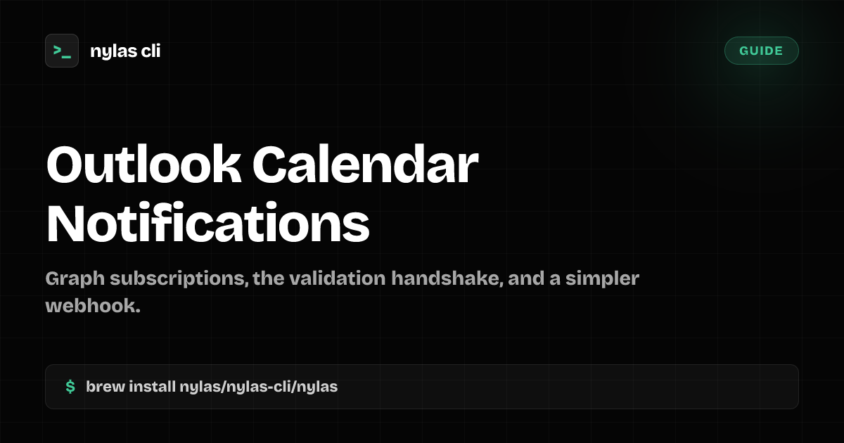 Outlook Calendar Change Notifications | Nylas CLI
