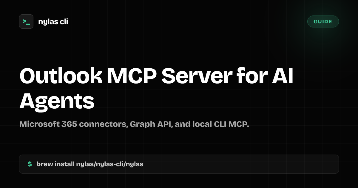 Outlook MCP Server for AI Agents | Nylas CLI