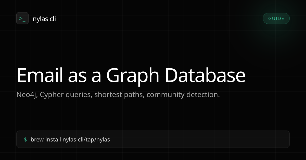 Import Email into Neo4j for Graph Analysis | Nylas CLI