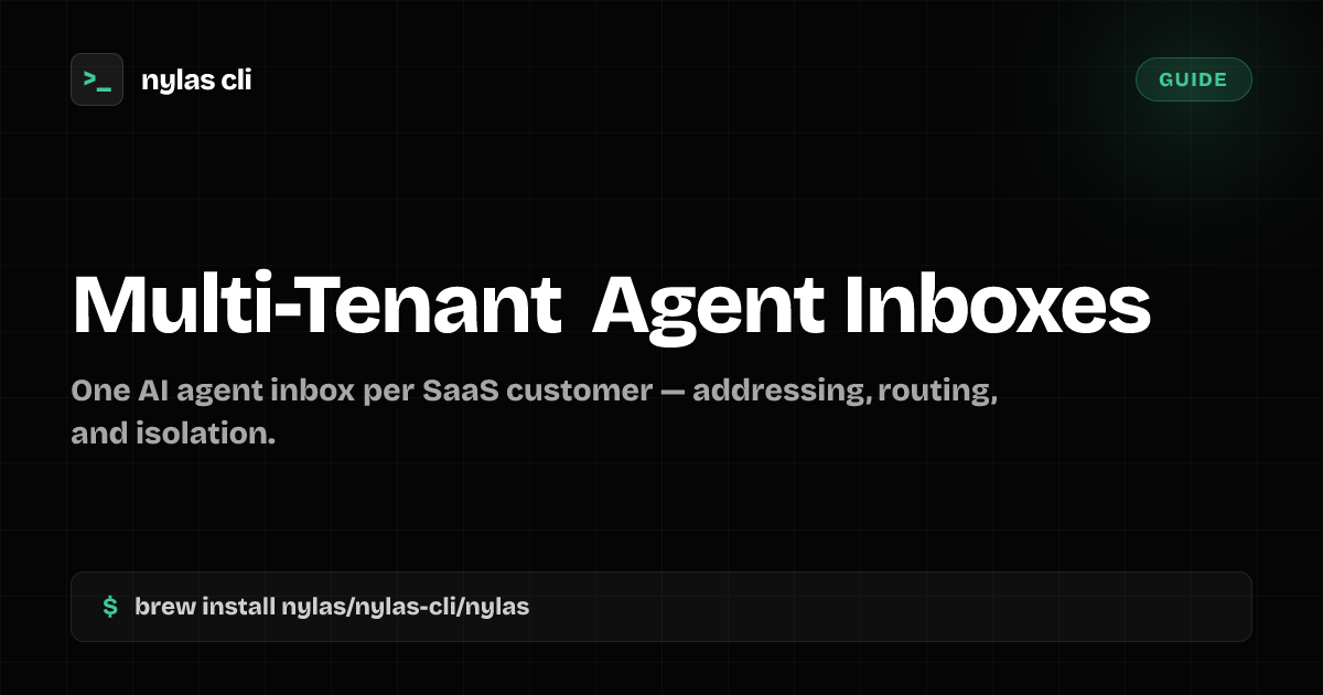 Multi-Tenant Agent Inboxes | Nylas CLI