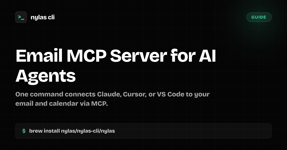 Email MCP Server for AI Agents | Nylas CLI