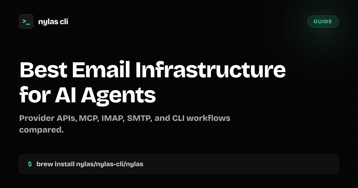 Best Email Infrastructure for AI Agents | Nylas CLI