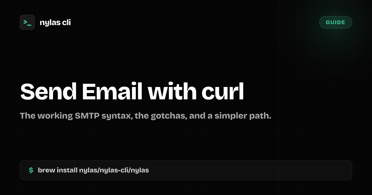 Send Email with curl from the Terminal | Nylas CLI